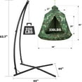 thumbnail image 4 of TLSUNNY Hammock Chair with X-Stand, Hanging Tree Tent, Swing Chair & LED Lights for Indoor/Outdoor Use (330LBS), 4 of 8