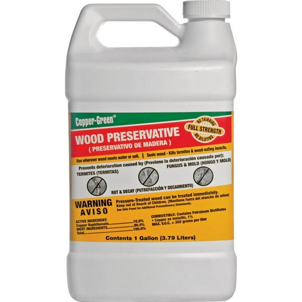 Copper Green Flat Green OilBased Wood Preservative 1 gal. Case Of 4
