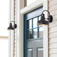 thumbnail image 6 of GOALPLUS 2 Pack Motion Sensor Outdoor Barn Porch Wall Light Dusk to Dawn Small Exterior Gooseneck Lighting Fixture 7 Inch Dome Black Farmhouse Wall Mount for Porch, 6 of 7