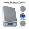 thumbnail image 2 of Kitchen Food Scale, Rechargeable Scale for Food Ounces and Grams, High Precision Digital Scale Used for Baking, Coffee Making, with LCD Display and 2 Trays,3KG, 2 of 7