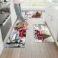 thumbnail image 6 of YIMEIS Winter Christmas Truck Snowman Fall Kitchen Rugs, Xmas Holiday Kitchen Mat Decor Home Decorations, Green Christmas Mats for Kitchen Floor - 16''*24'', 6 of 10