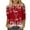 Plus Size Christmas Shirts for Women-W01 Red, variant on Mifsaly Plus Size Christmas Shirts Women Xmas Trees 3/4 Sleeve Pullover Tops Sweater Loose Fit Crewneck Blouse Season Festival Party T-Shirts 2025 Holiday Fashion Clothing
