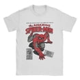 thumbnail image 3 of Camisetas creativas de Spiderman para hombres, camisa de cuello redondo, 100% algodón, Retro, cómic, película, regalo de cumpleaños, 3 of 5