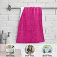 thumbnail image 6 of Hot Pink Flower Patterns Hand Towel Absorbent Bath Towels for Bathroom Sports Gym 28" x 14" Set of 2, 6 of 8