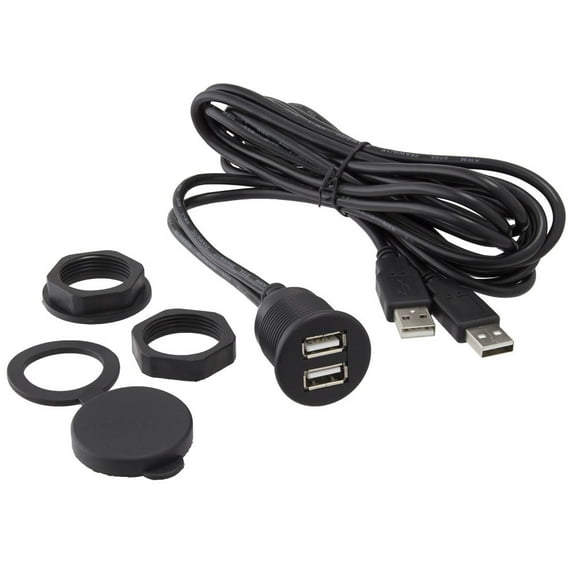 Metra Dual USB Universal Cigarette Lighter Adapters, Black