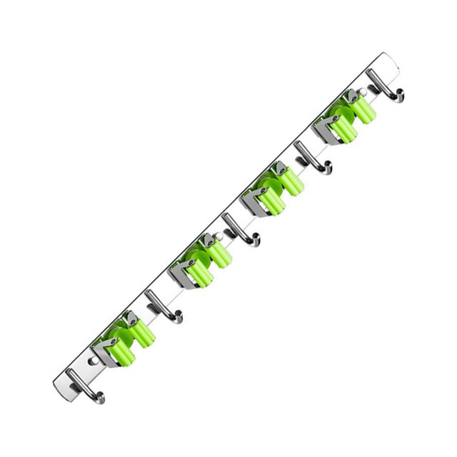 Monstrate Soporte para escoba, soporte para cepillo, soporte de pared, acero inoxidable, a prueba de herrumbre, sin taladro, mano de obra, Type2 NO2