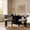 Black-Gray, variant on Set of 2 Boucle Dining Chairs with Ergonomic Curved Back, Upholstered Rubberwood Kitchen Chairs for Dining Room, Breakfast Nook,Black-Gray