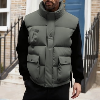 VSSSJ Men's Tooling Vest with Multi-Pocket Oversized Fit Solid