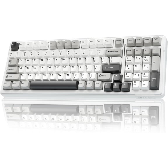 Restored AULA F99 Wireless Mechanical Keyboard,Tri-Mode BT5.0/2.4GHz/USB-C Hot Swappable Custom Keyboard,Pre-lubed Linear Switches,RGB Backlit Computer Gaming Keyboards for PC/Tablet/PS/Xbox (Refurbished)