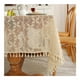 thumbnail image 3 of Mantel vintage de punto pastoral con hilo de crochet, mantel con borlas, mantel de encaje artístico para mesa de té, mantel, toalla, 3 of 5