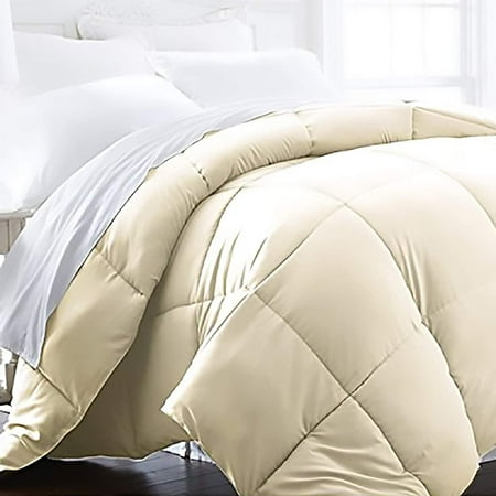 Beckham Hotel Collection 1600 Series - Lightweight - Luxury Goose Down Alternative Comforter - Hotel Quality Comforter and Hypoallergenic - Full/Queen - Cream