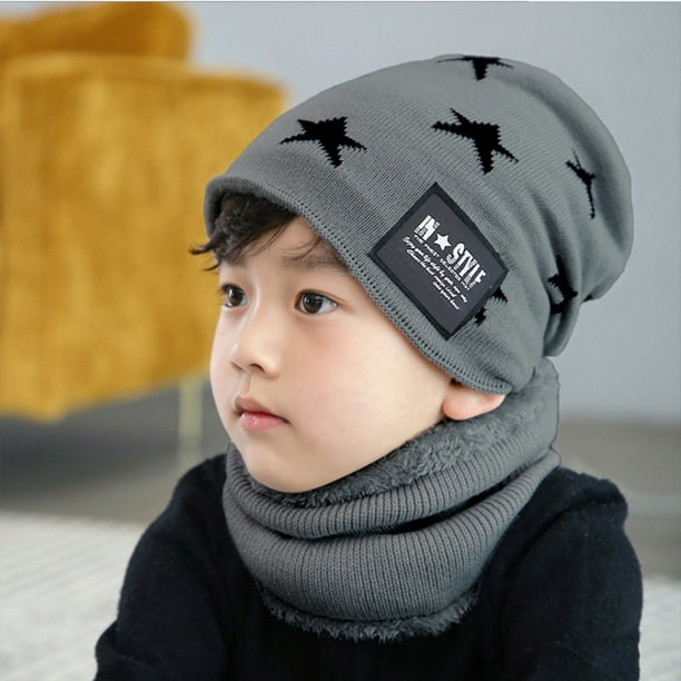 Bonnet d'hiver pour enfant de 2 à 6 ans avec cache-oreilles et écharpe pour  bébé garçon et fille