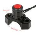 thumbnail image 3 of Unique Bargains Motorcycle Handlebar Control Horn Start Switch Button Momentary Action with 2 Connectors Red Button, 3 of 5