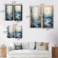 thumbnail image 4 of Designart "Winter Moonrise Birch Woods IV" Tree Birch Framed Wall Art Set Of 2 - Blue Floral Frame Gallery Set For Office Decor, 4 of 7