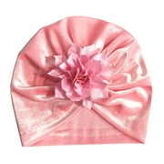 Fashion Hats For Kids Cute Baby Girls Boys Bow Turban Hat Toddler Kids Head Wrap Hijab Headband Cap Caps for Kids,Pink,One Size