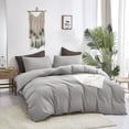 thumbnail image 3 of Cottonight Silver Grey Comforter Set Queen - Soft Breathable Modern Bedding with 2 Pillowcases, Lightweight and Durable, Perfect for Adults, Teens, and All Seasons, 3 of 5