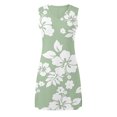 thumbnail image 5 of Icvfdpl Robes de Plage pour Femmes, Robe Sans Manches à Col en V Uni Fendue Ample Imprimée de Lettres Douce Robe d'Été pour Femmes, P, 5 of 5