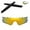 24K Gold Mirror Coated - Polarized + Black Earsocks, variant on Walleva Purple Polarized Vented Replacement Lenses for Oakley M Frame Hybrid Sunglasses