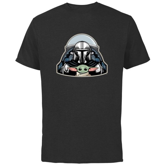 Star Wars The Mandalorian Season 3 N-1 Starfighter Grogu - Short Sleeve Cotton T-Shirt for Adults - Customized-Black