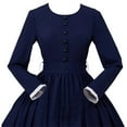 thumbnail image 6 of FYEGRE Elegant Historical Gown Retro War Antique Dress For Women Court Formal Wear Dark Blue XXXL, 6 of 9