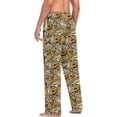 thumbnail image 6 of GZHJMY Men's Pajama Pants - Pumpkin Monster, Loose Thin PJs Lounge Sleep Bottoms with Pockets Drawstring, Pajama Bottoms for Home and Rest, Medium, 6 of 7