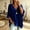 Blue v neck bell sleeve top women a1, variant on Women's V Neck Flare Bell Sleeve Casual Top Boho Flared Three Quarter Length Blouse Fashion Fall Spring Outfit, Light Blue 2XL