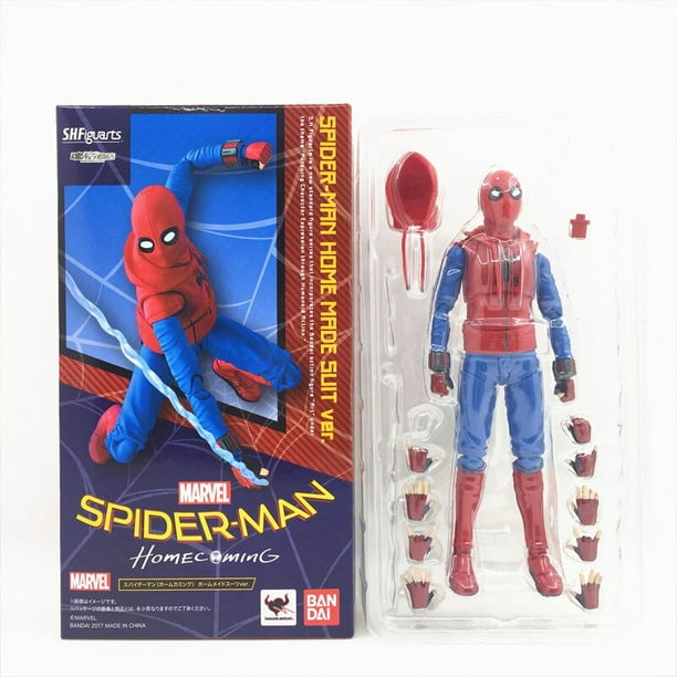 SHFiguarts-Spider-Man Figuras de acción, Figuras de acción, Zonas emergentes, Juguetes SHF, Mantequilla de decoración, Regalo de cumpleaños, Mafex, Suffolk, PS4F con caja zhangmengya unisex