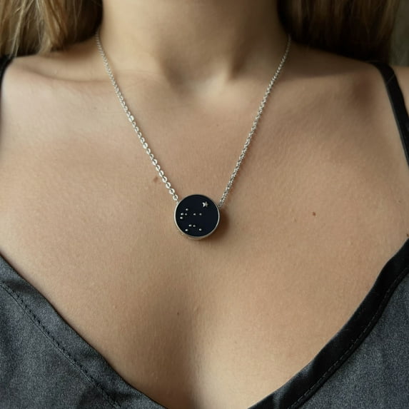 Women's Aquarius Zodiac Constellation Pendant Necklace by Elsie & Zoey