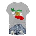 thumbnail image 5 of GEWSEY Women's Iran Map with Lion and Sun Emblem Vintage Persian Heritage V-Neck T-Shirt (Light Gray, XL), 5 of 6