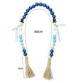 thumbnail image 5 of Christmas Wooden Bead Wreath with Tassels, Decorated Wood Bead Garland Wreath for Christmas Decorations, Farmhouse Wall Hanging Ornaments, 5 of 8