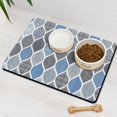 thumbnail image 3 of Boho Retro Floral Pet Feeding Mat-Absorbent Pet Placemat for Food and Water Bowl, with Waterproof Rubber Backing, Quick Dry Water Dispenser Mat for Dog and Cat (16"x24"), 3 of 7
