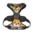 thumbnail image 5 of Lsque Cute Cat Cartoon Dog Harness, No-Pull Pet Harness with 2 Leash Clips, Adjustable Soft Padded Dog Vest with Easy Control Handle for Large Dogs-Medium, 5 of 9