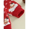 thumbnail image 4 of Toddler Baby Girl Boy Christmas Outfit Santa Sweatshirt Long Sleeve Shirts Top and Pants Set Fall Winter Xmas Holiday Clothes, 4 of 8