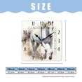 thumbnail image 2 of 12 Inch Wall Clock Battery Operated Square Clock Decorative for Office, Kitchen, Outdoor, Living Room，Farmhouse Animal White Horse Peace Beautiful Design, 2 of 4