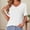 White, variant on Women's V-Neck Tee Summer Tshirts Casual Short Sleeve Tops Loose Blouse Fit Tunic Soft