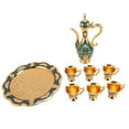 thumbnail image 2 of Vintage European Coffee Pot Set with 6 Cups, Teapot Tea Service Set, Zinc Alloy, Decoration, Perfect Gift, 2 of 7