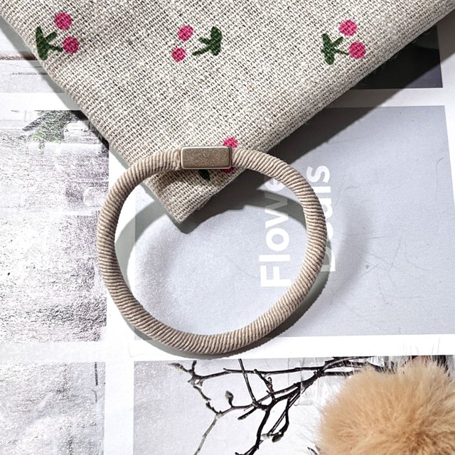 Diadema de color marrón leche con una cuenta tejida, tocado sencillo para niña, muy elástico, duradero, anillo para el cabello con cara sonriente, cómodo de usar