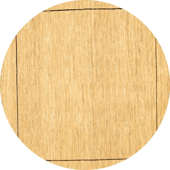Ahgly Company Indoor Round Solid Brown Modern Area Rugs, 8' Round