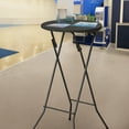 thumbnail image 6 of Ktaxon 23.5" Round  Folding Bar Table, High Top HDPE Matrial Table for Indoor Outdoor Party Restaurants Wedding Commercial Event, Black, 6 of 8
