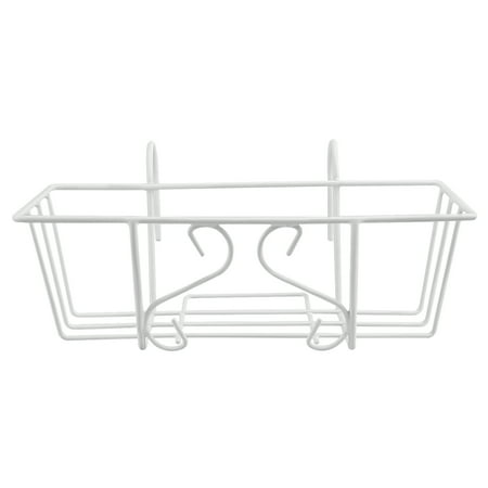

Hemoton 1pc Rectangular Flowerpot Hanging Rack Balcony Flower Rack for Home (White)