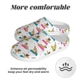 thumbnail image 6 of Rateoe Yoga Dogs Poses Print Women's Men's Cotton Knit Slippers Lightweight Memory Foam Indoor House Shoes with Anti-Skid Sole-42/43, 6 of 7