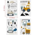 thumbnail image 6 of Mulaibdin 37 pcs Cartoon Bulldozer Digger Wall Stickers, Adorable Baby Boys Room Decor for Bedroom Nursery Construction Wall Murals Peel and Stick (37PCS), 6 of 7