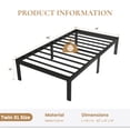thumbnail image 3 of Merrland 14 Inch Twin XL Size Bed Frame, Heavy Duty Metal Platform with Storage, Steel Slat Support, Easy Assembly, Black, 3 of 6