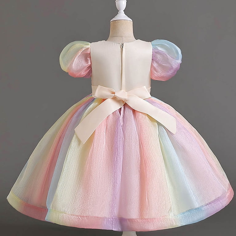 Girls Holiday Dresses Cartoon Birthday Dress for Girls Kids Fancy Girls Dresses 3T
