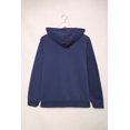 thumbnail image 2 of POGLIP Women's Dark Blue Zip-Up Pocket Drawstring Hoodie Jacket, 2 of 6