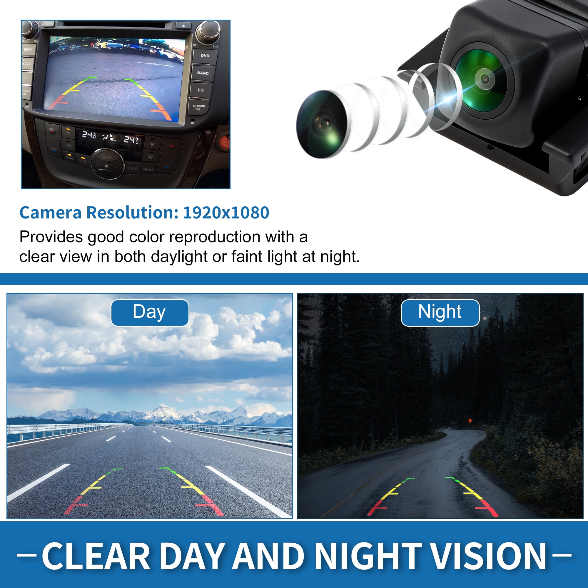 Unique Bargains Rear View Camera for Honda Civic 2018 2019 2020 2021 Backup Camera