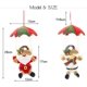 thumbnail image 5 of Precioso Año Nuevo Muñeco de nieve Adorno colgante de Navidad Colgante de paracaídas Decoración navideña Papá Noel Rojo, Marrón 3 piezas, 5 of 5