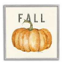Stupell Industries Fall Pumpkin Black Farm Plaid Typography Autumn Gourd, 24 x 24, Design by Stephanie Workman Marrott