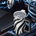 thumbnail image 6 of 40oz Tumbler with Handle and Straw, Vacuum Insulated Stainless Steel Travel Mug, Fits Car Cup Holder, Animal Print, 6 of 6