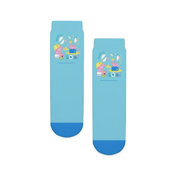 CafePress - Peppa Pig: Bath Time - Unisex Novelty Printed Crew Kids Socks